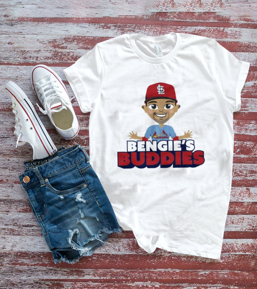 Bengie's Buddies Cardenales StL Baseball Red Cap T-Shirt