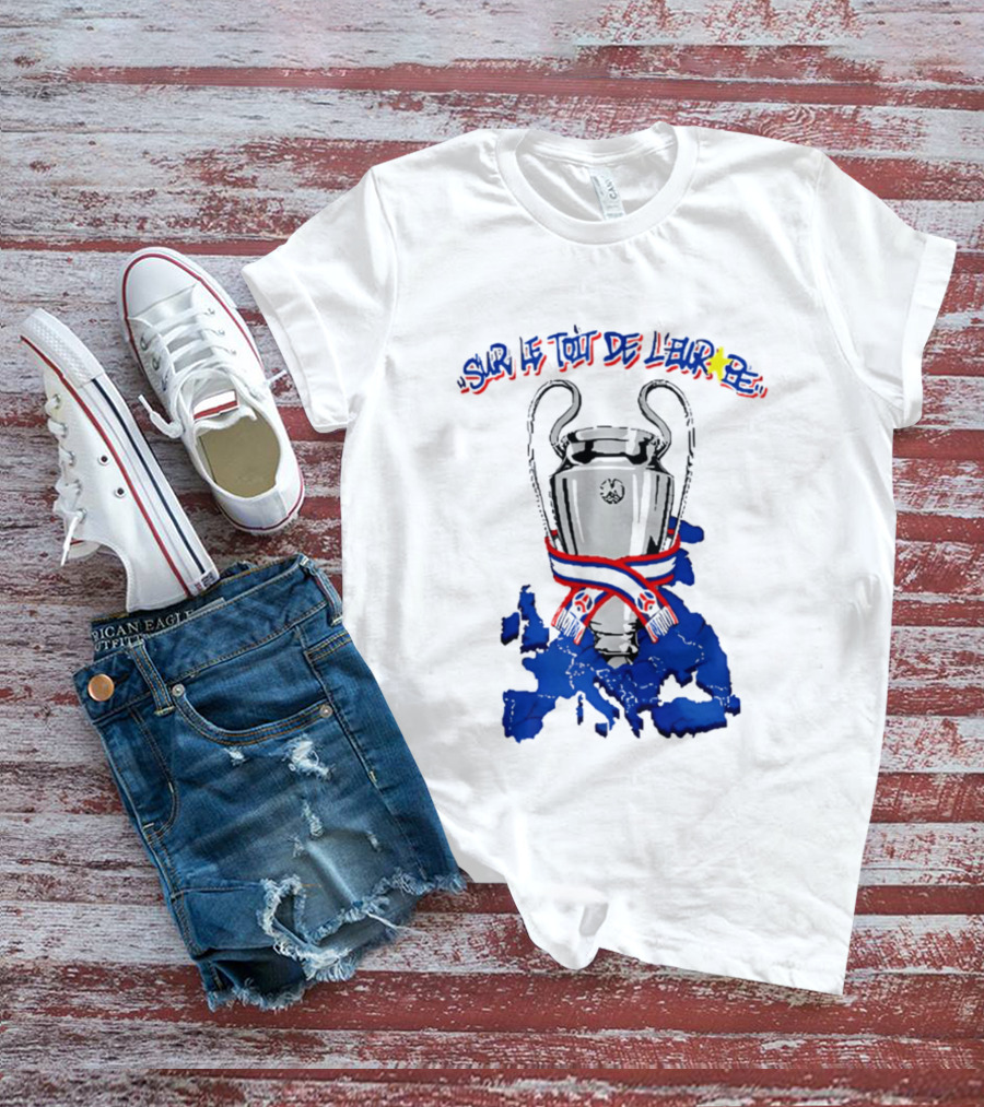 Paris Saint Germain Sur Le Toit De L'Europe 2026 Trophy T-Shirt