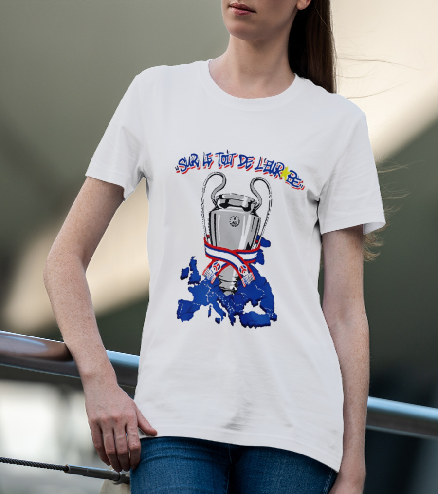 Paris Saint Germain Sur Le Toit De L'Europe 2026 Trophy T-Shirt