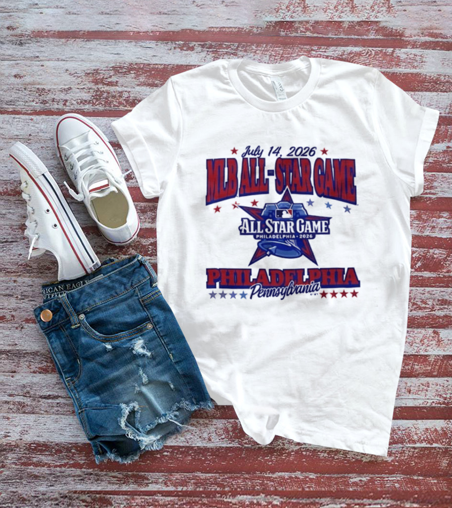 July 14 2026 MLB All Star Game Philadelphia Pennsylvania Liberty Bell Stars T-Shirt