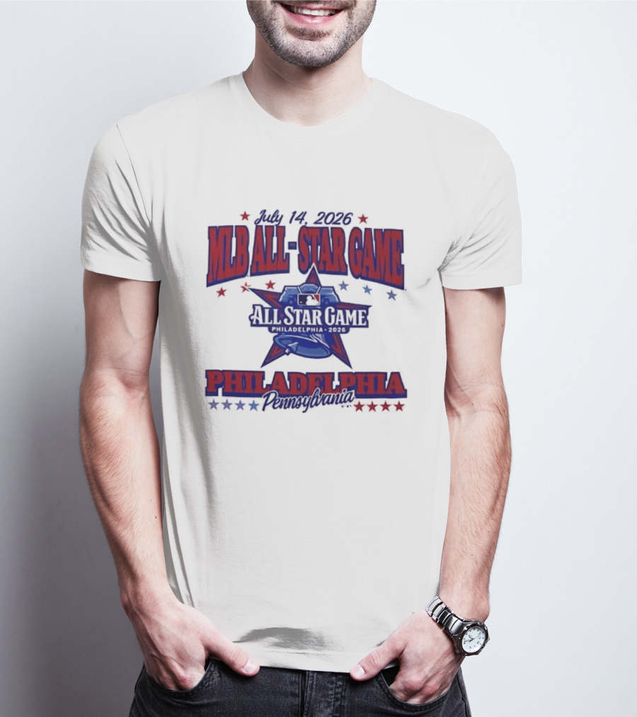 July 14 2026 MLB All Star Game Philadelphia Pennsylvania Liberty Bell Stars T-Shirt