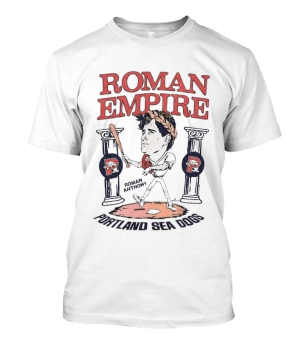 Roman Empire Phillies Portland Sea Dogs Baseball Bat Columns T-Shirt