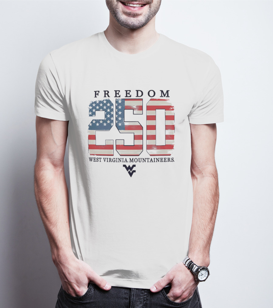 Freedom 250 West Virginia Mountaineers Patriotic Celebration T-Shirt