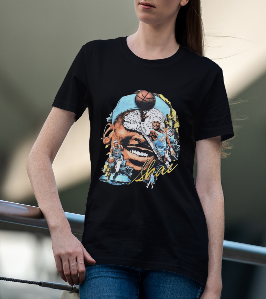 Shai Gilgeous Alexander Big Head OKC Thunder Basketball MVP 2026 T-Shirt