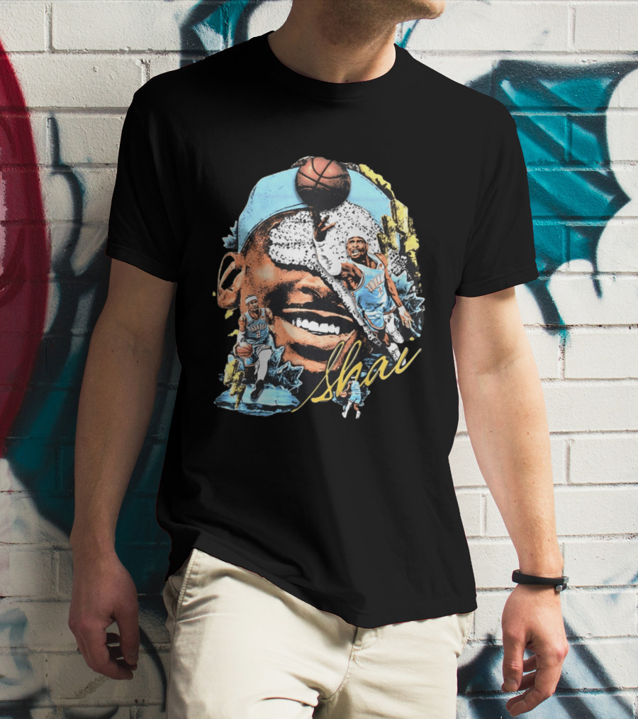 Shai Gilgeous Alexander Big Head OKC Thunder Basketball MVP 2026 T-Shirt