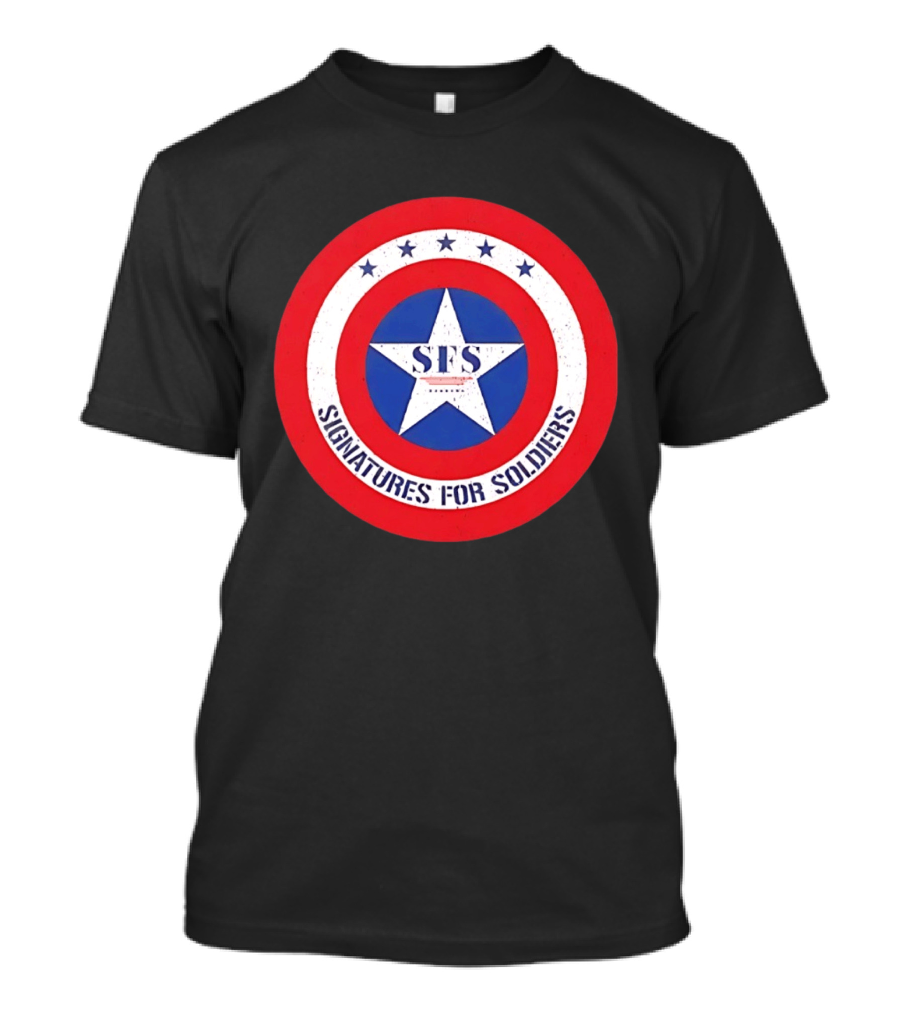 Signatures For Soldiers SFS Captain America Star Shield T-Shirt