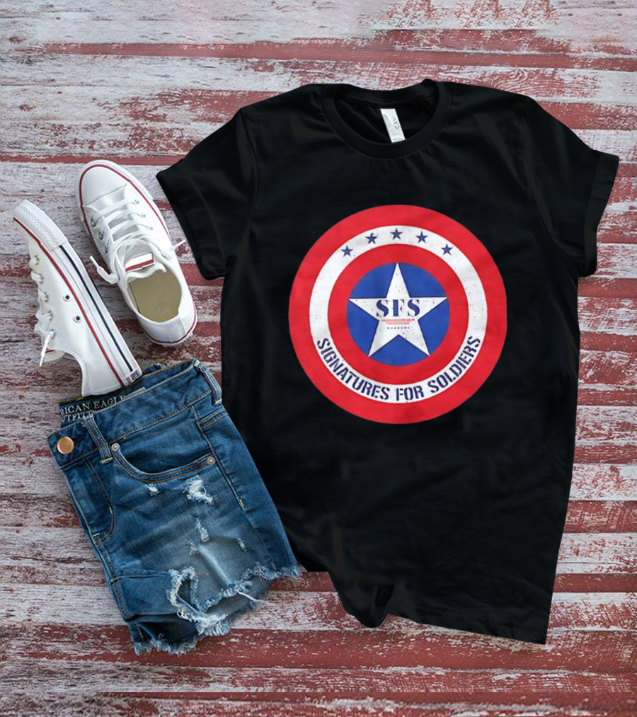 Signatures For Soldiers SFS Captain America Star Shield T-Shirt