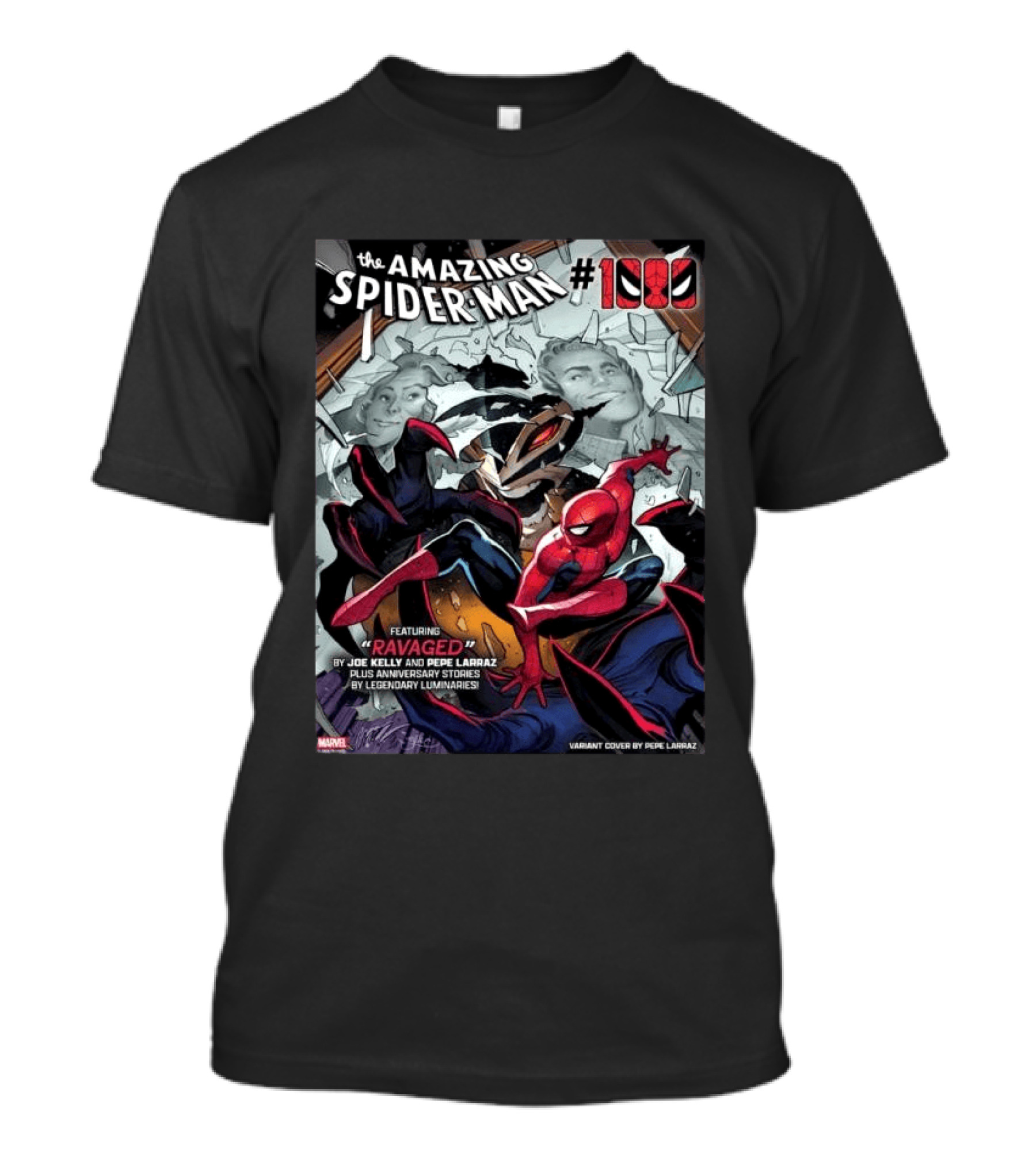 The Amazing Spider Man 1000 Featuring Ravaged By Joe Kelly Pepe Larraz Plus Anniversary Stories Marvel Variant Cover T-Shirt