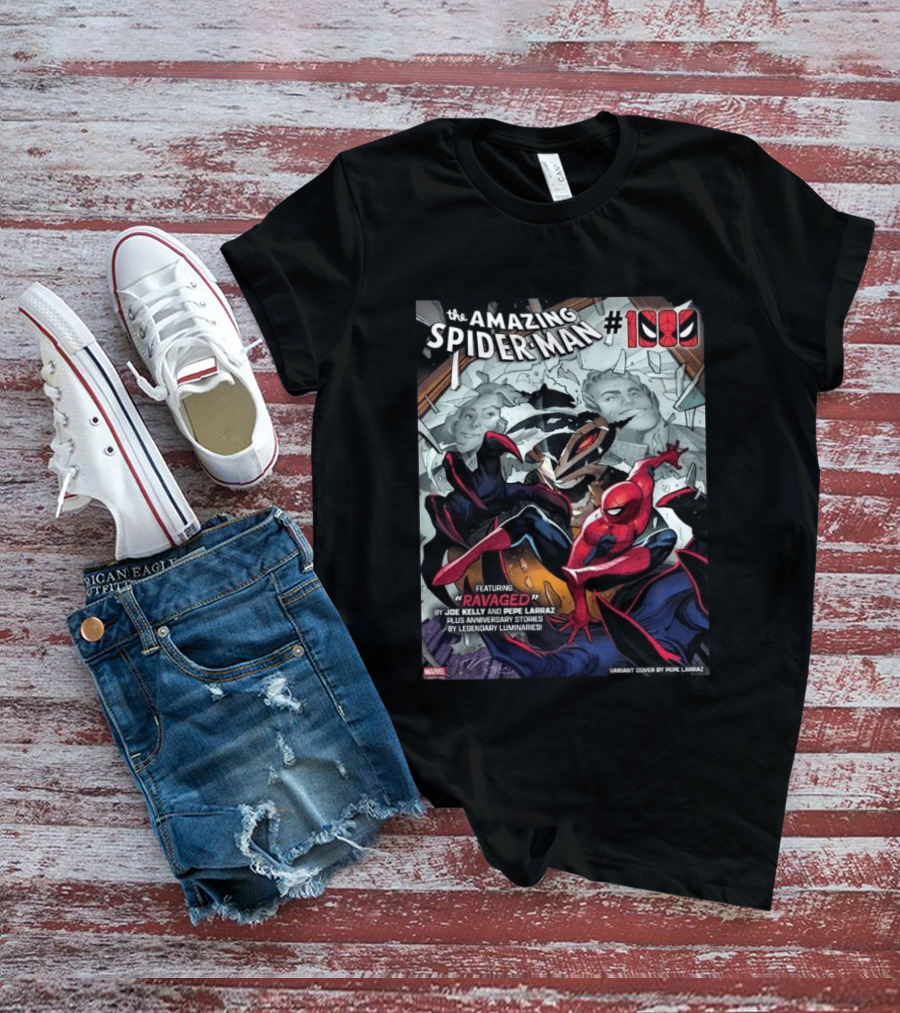The Amazing Spider Man 1000 Featuring Ravaged By Joe Kelly Pepe Larraz Plus Anniversary Stories Marvel Variant Cover T-Shirt