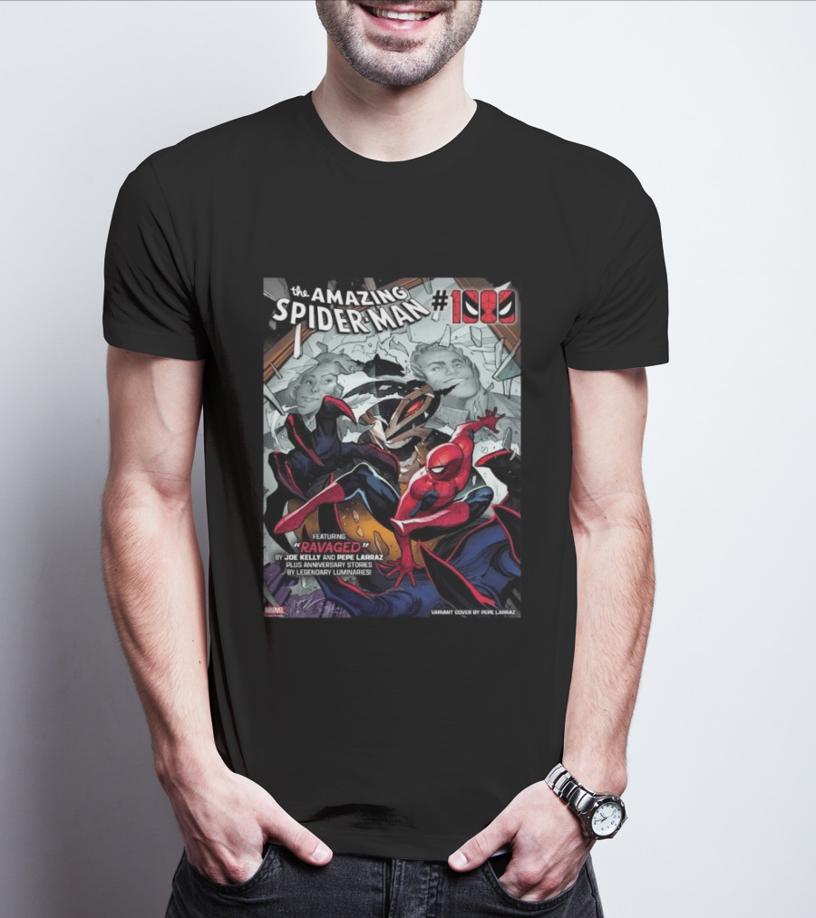 The Amazing Spider Man 1000 Featuring Ravaged By Joe Kelly Pepe Larraz Plus Anniversary Stories Marvel Variant Cover T-Shirt