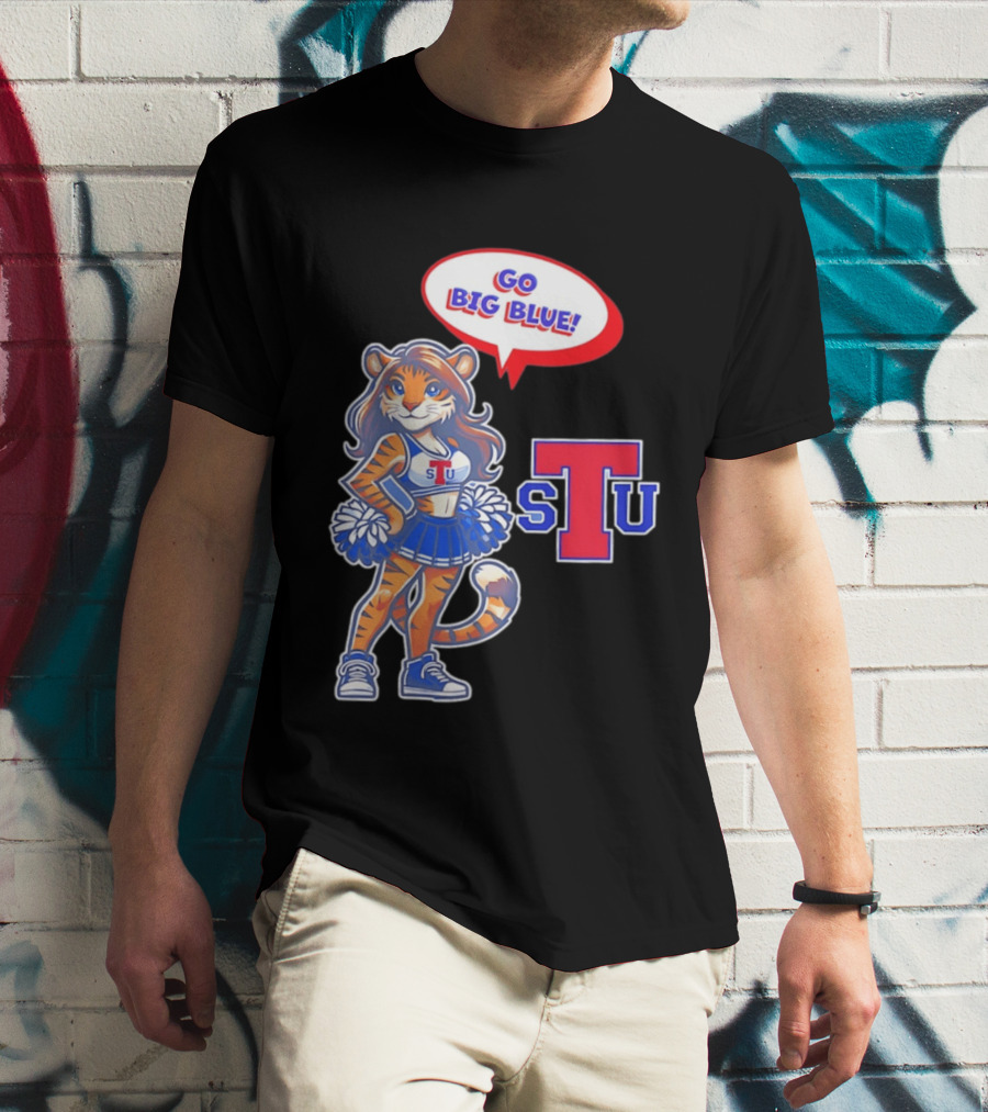 Tiger Cheerleader Go Big Blue STU T-Shirt