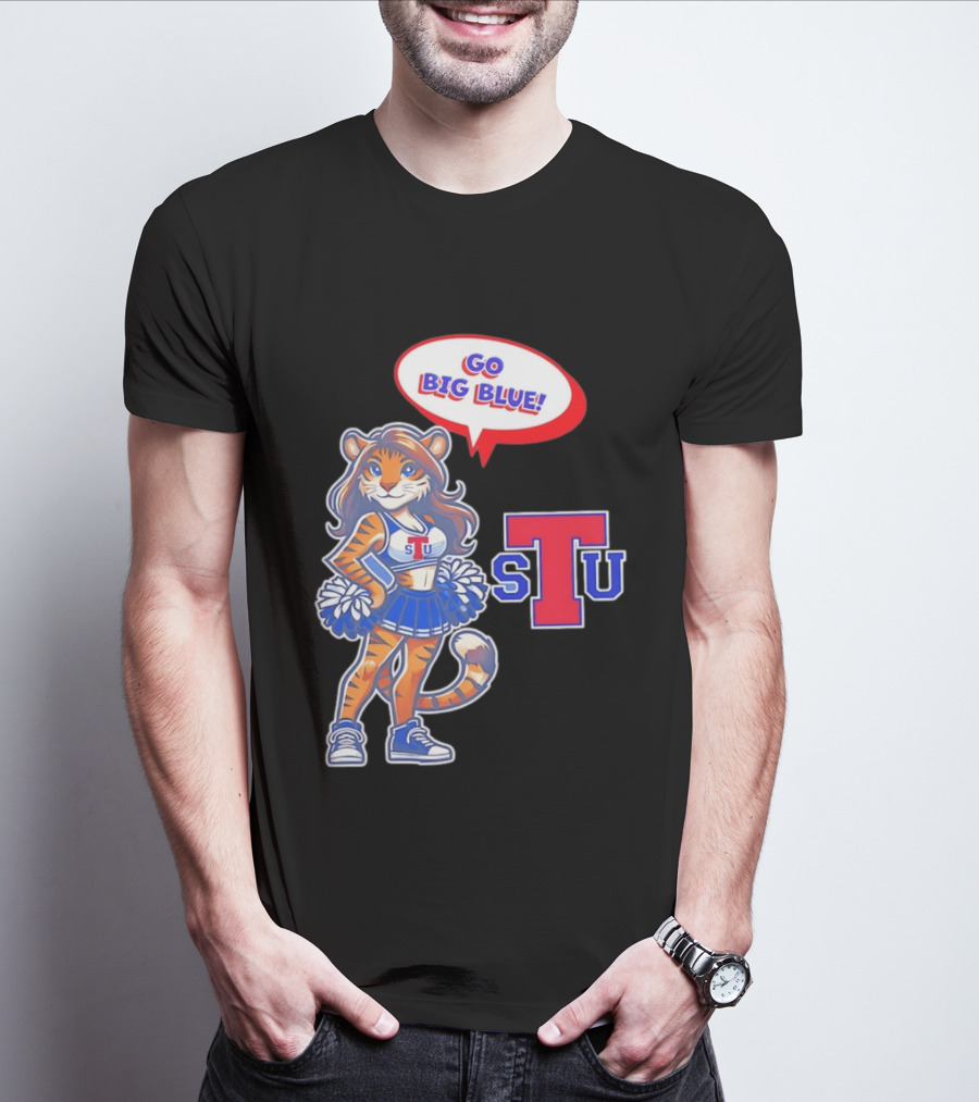 Tiger Cheerleader Go Big Blue STU T-Shirt