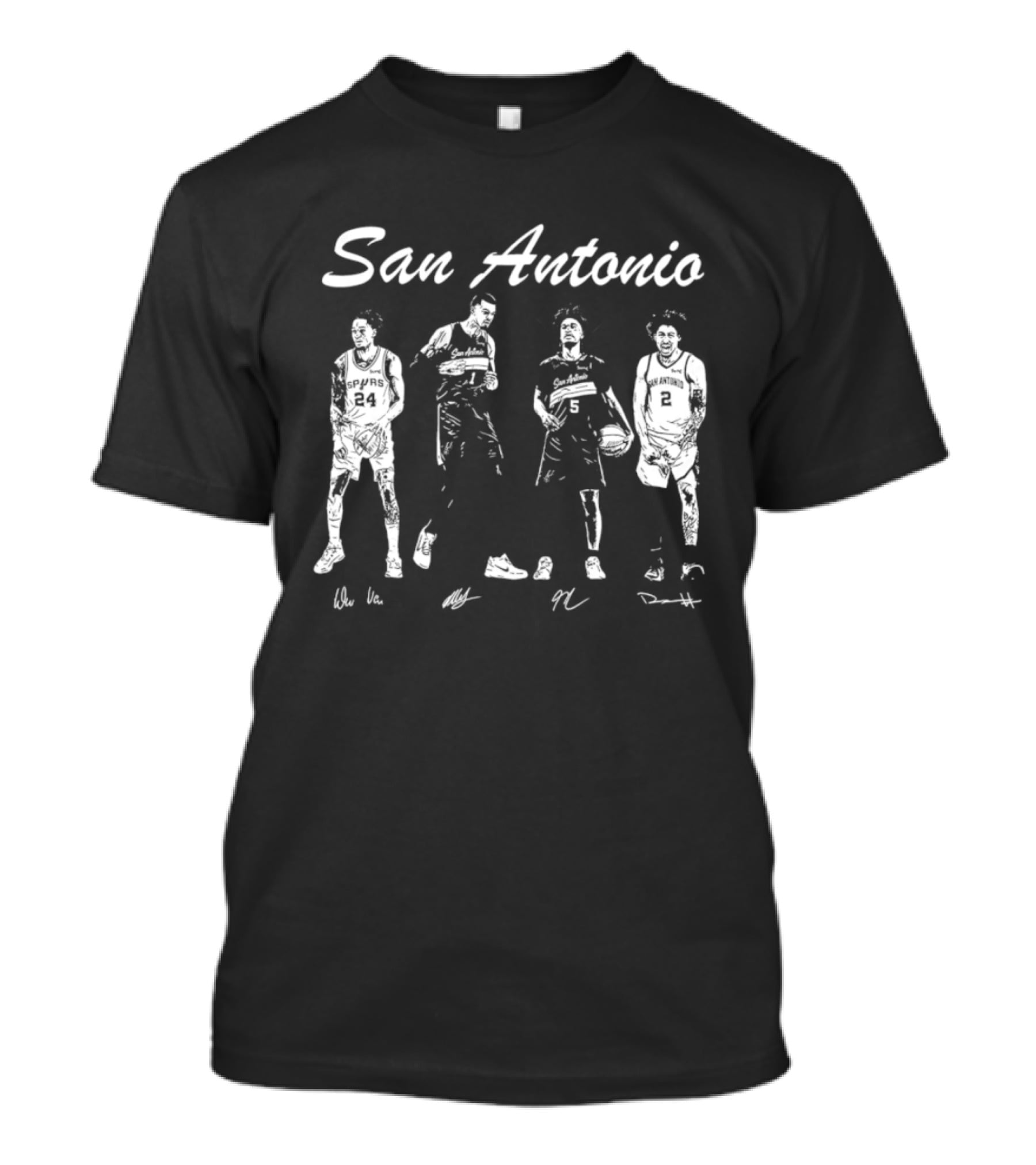 San Antonio Spurs Victor Wembanyama Harper Castle Vassell Basketball T-Shirt