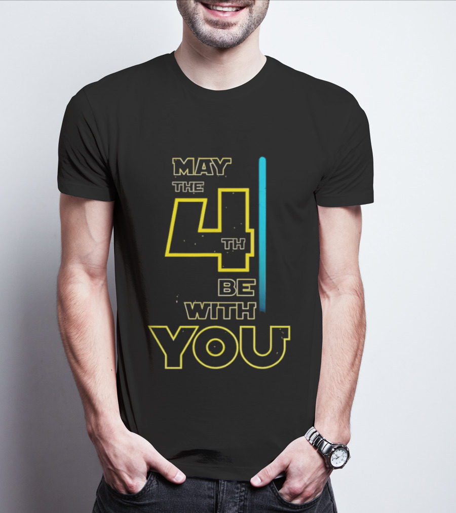 Star Wars May The 4th Be With You Lightsaber T-Shirt