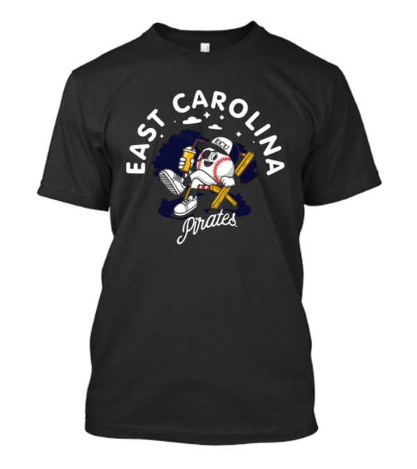 East Carolina Pirates Cartoon Baseball 2026 T-Shirt