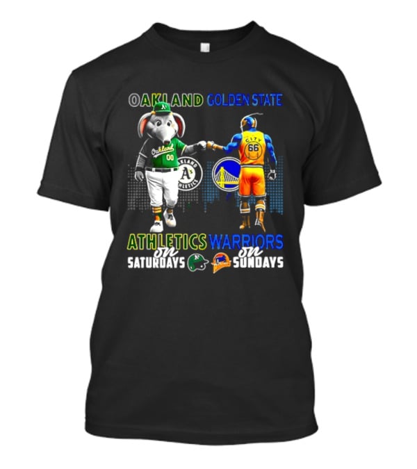 Oakland Athletics Saturdays Fist Bump Golden State Warriors Sundays 2026 T-Shirt
