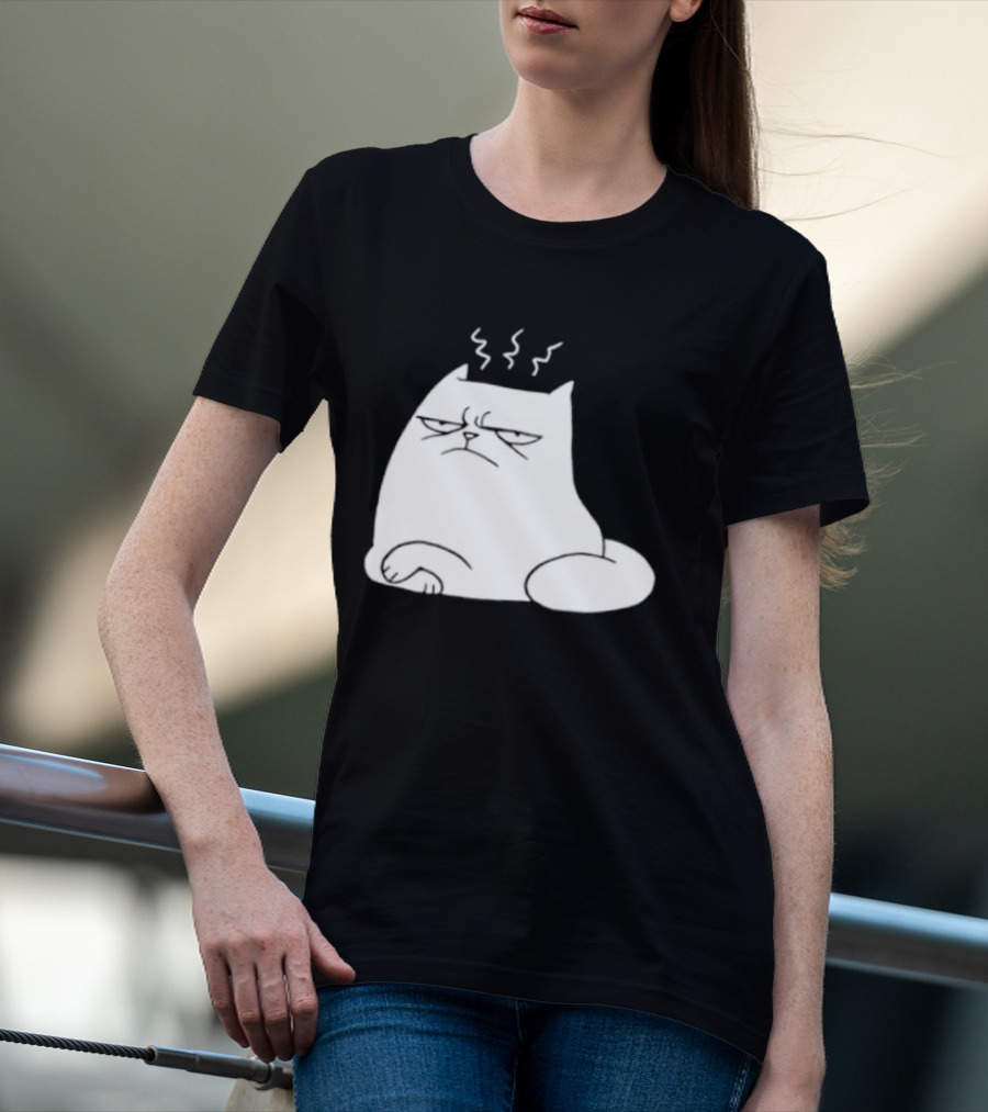 Judgement Cat Grumpy Steaming Expression T-Shirt