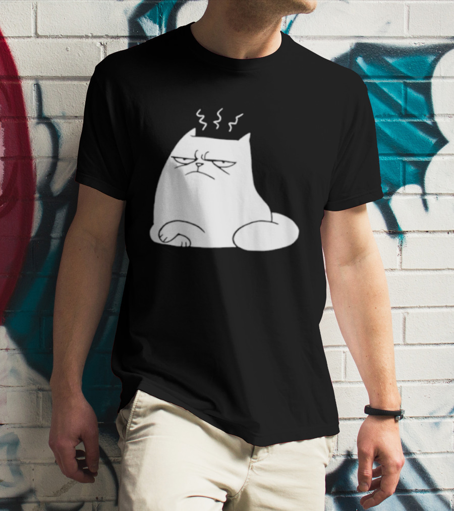Judgement Cat Grumpy Steaming Expression T-Shirt