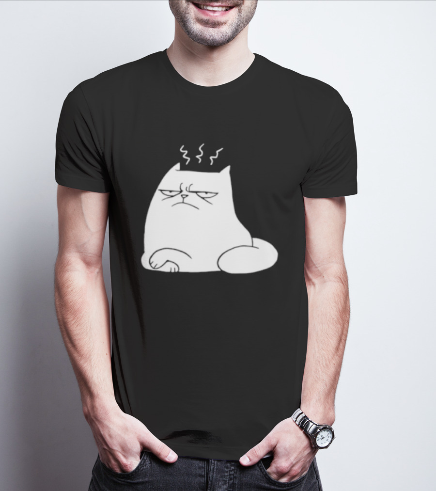 Judgement Cat Grumpy Steaming Expression T-Shirt