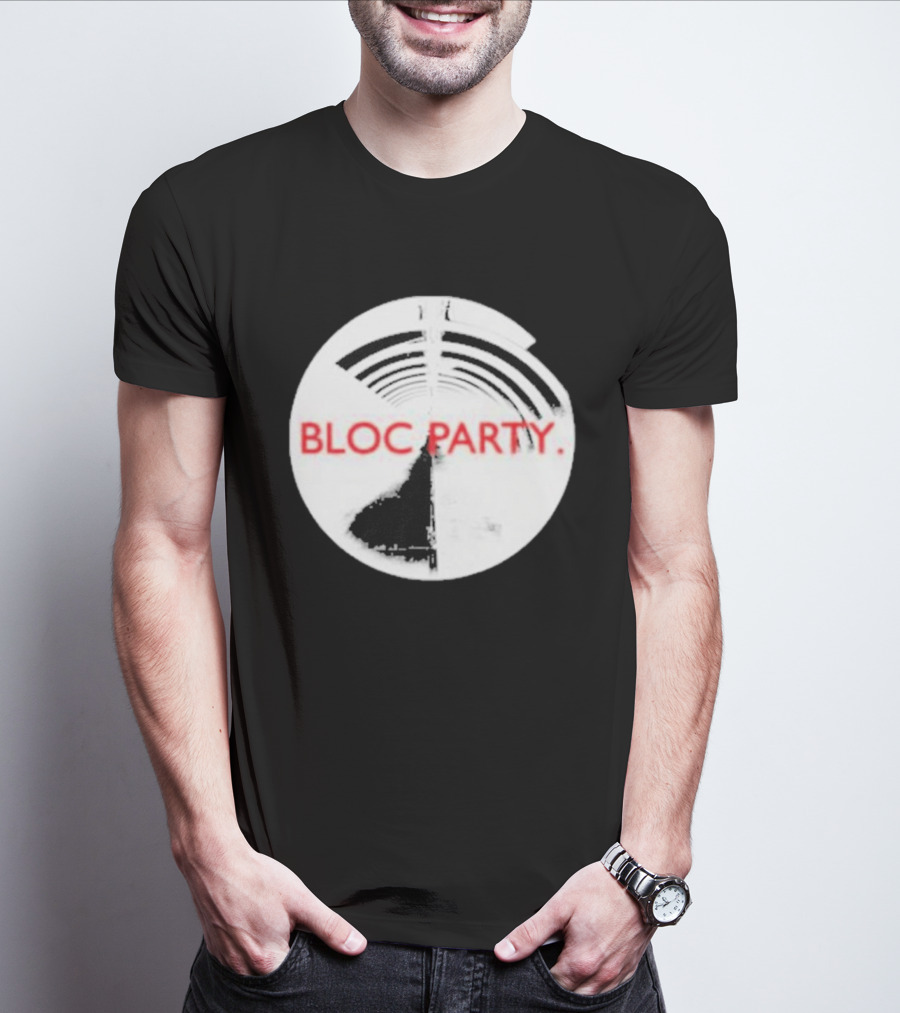 Bloc Party Anatomy Of A Brief Romance Black And White Circle T-Shirt