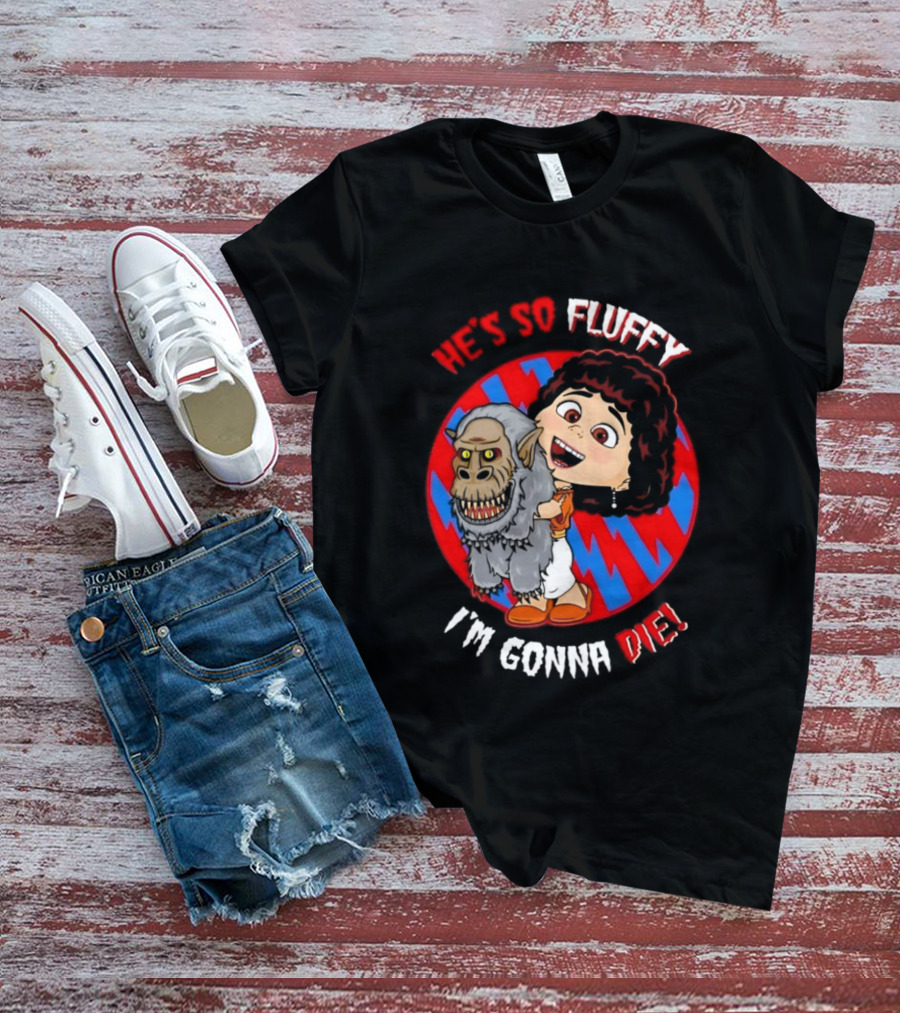 He's So Fluffy I'm Gonna Die Monster Hug Red Blue Circle T-Shirt