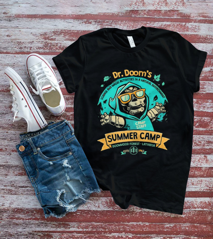 Dr. Doom's Summer Camp Doomwood Forest Latveria Camp Staff Marvel Adventures T-Shirt