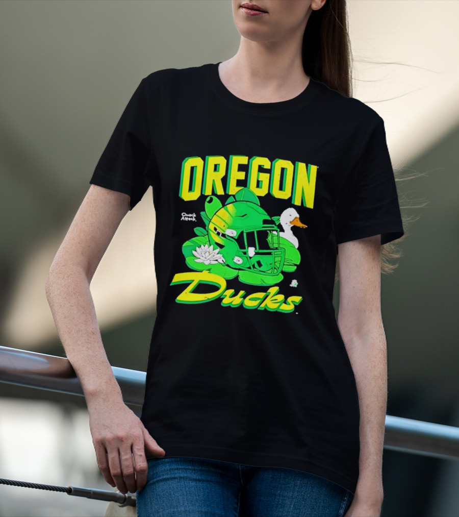 Oregon Ducks Football Helmet And Duck T-Shirt