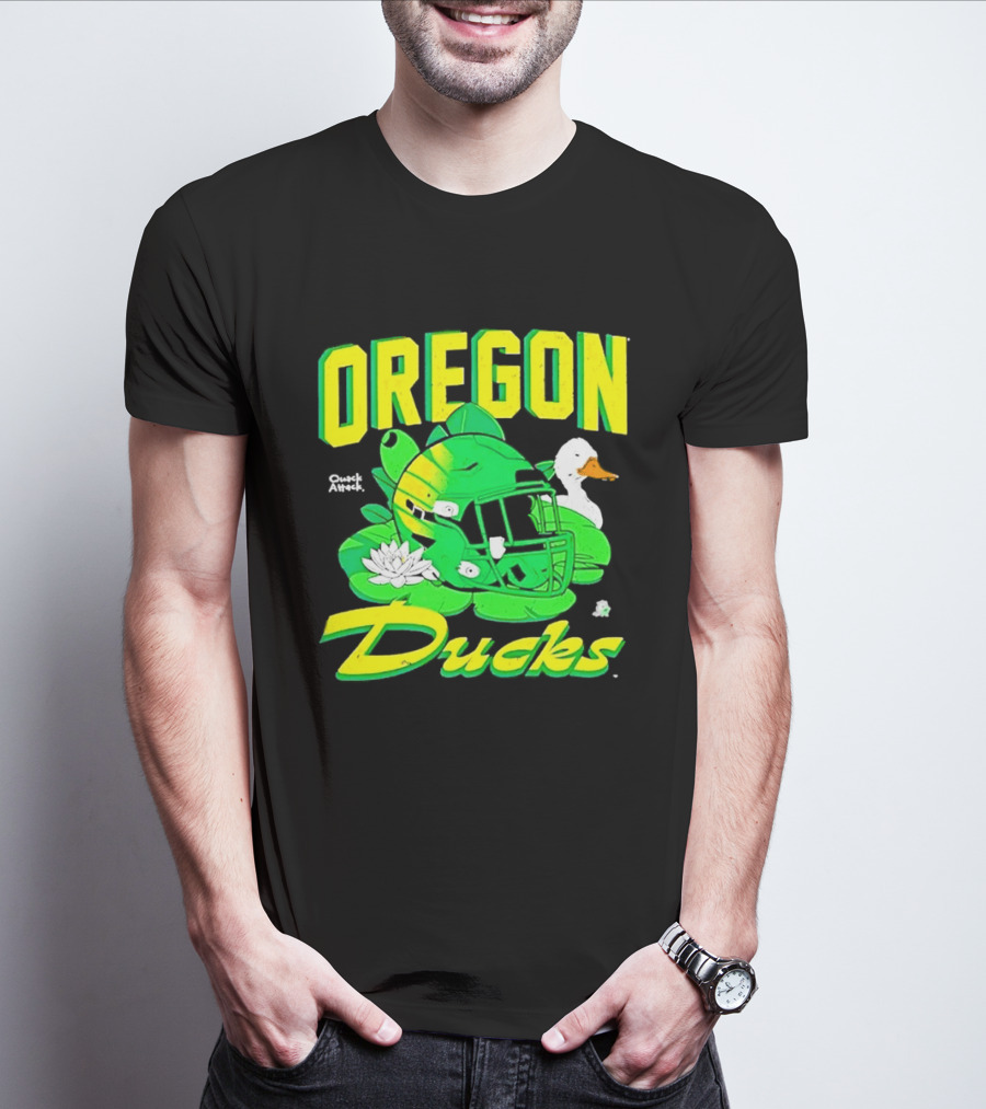 Oregon Ducks Football Helmet And Duck T-Shirt