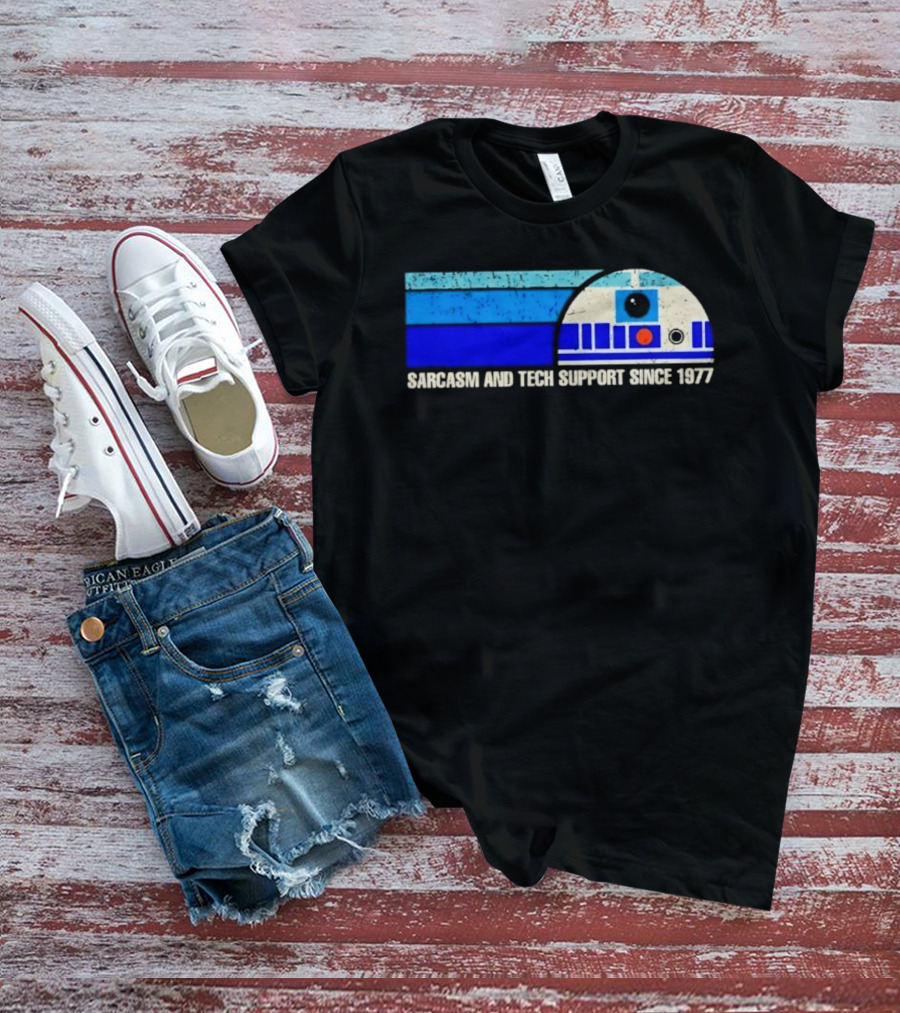 Sarcasm And Tech Support Since 1977 R2 D2 Star Wars T-Shirt
