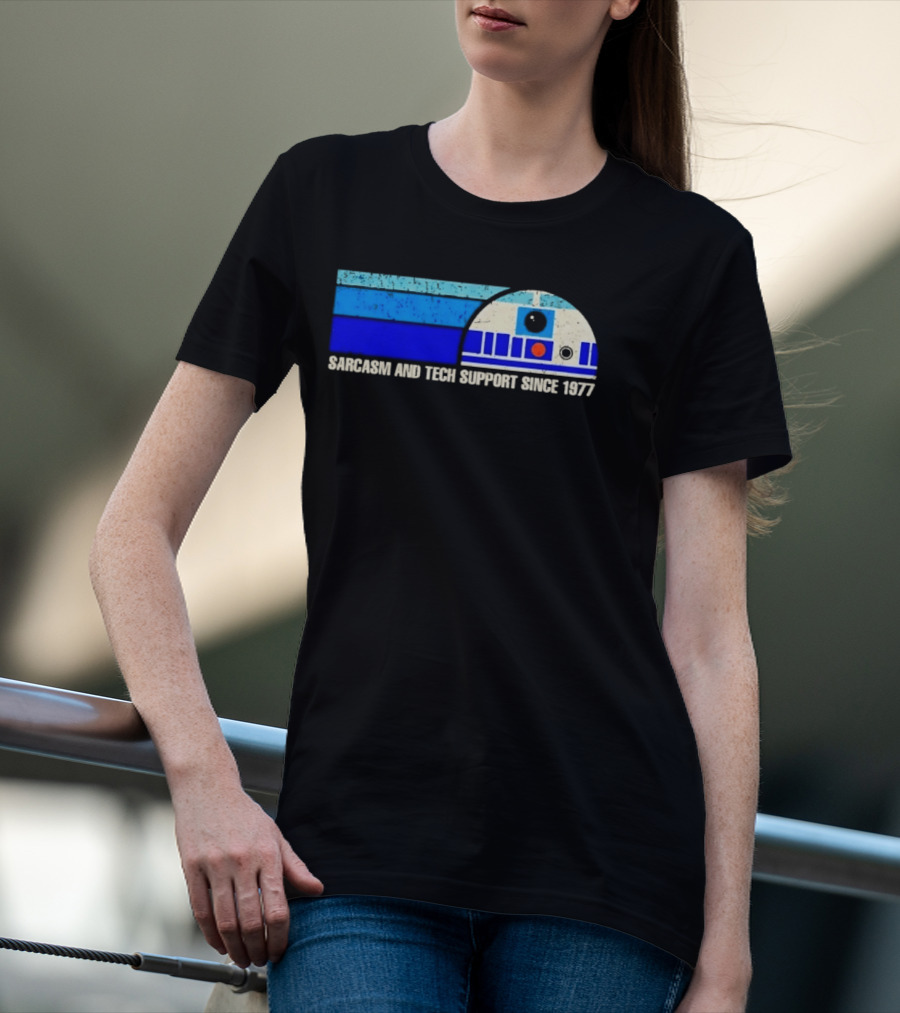 Sarcasm And Tech Support Since 1977 R2 D2 Star Wars T-Shirt