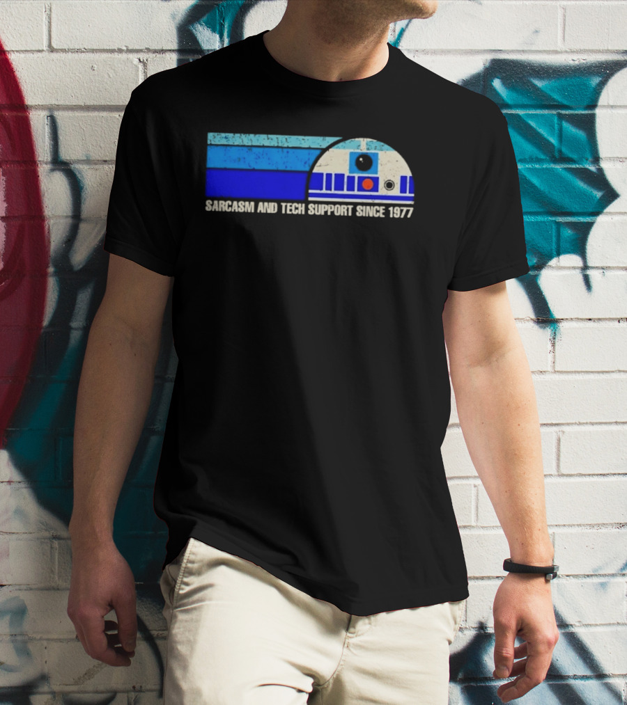 Sarcasm And Tech Support Since 1977 R2 D2 Star Wars T-Shirt