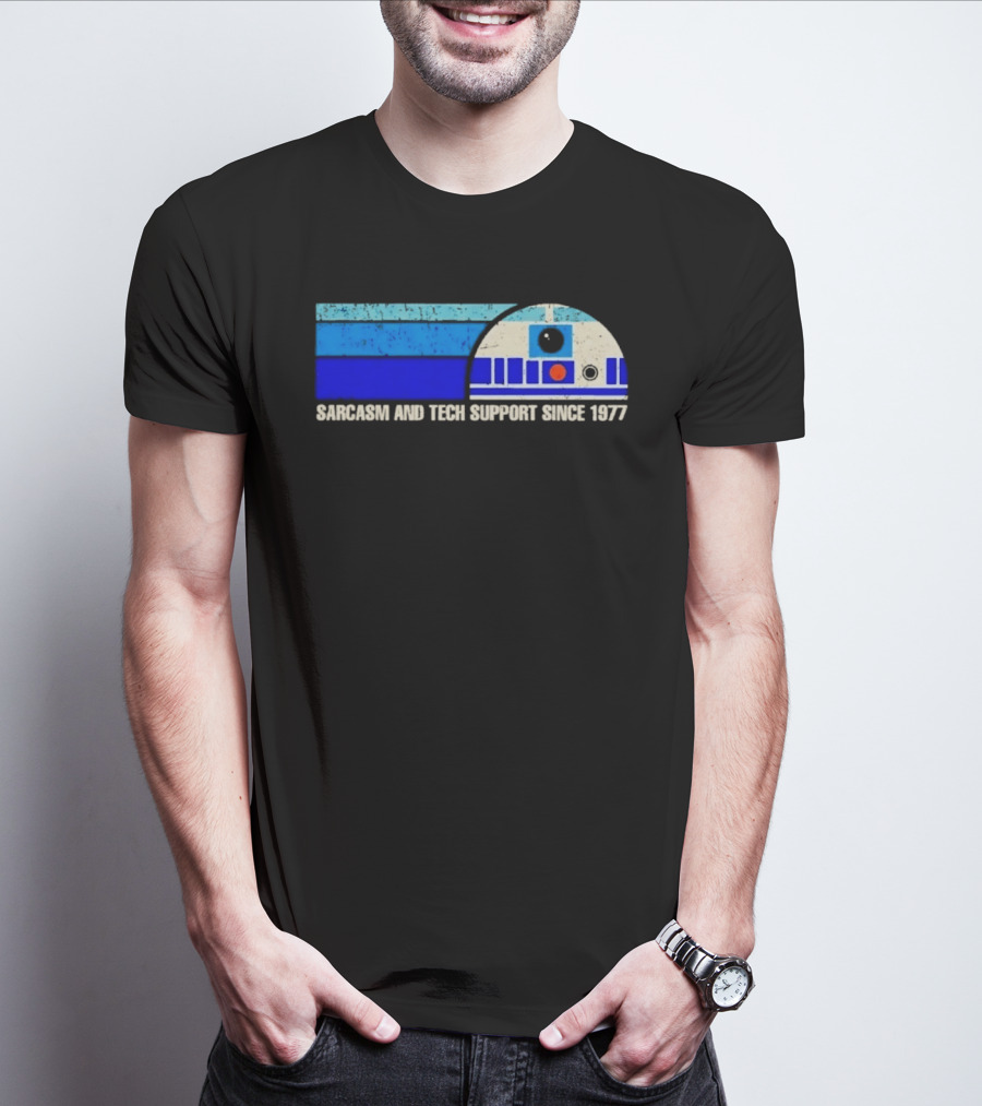 Sarcasm And Tech Support Since 1977 R2 D2 Star Wars T-Shirt