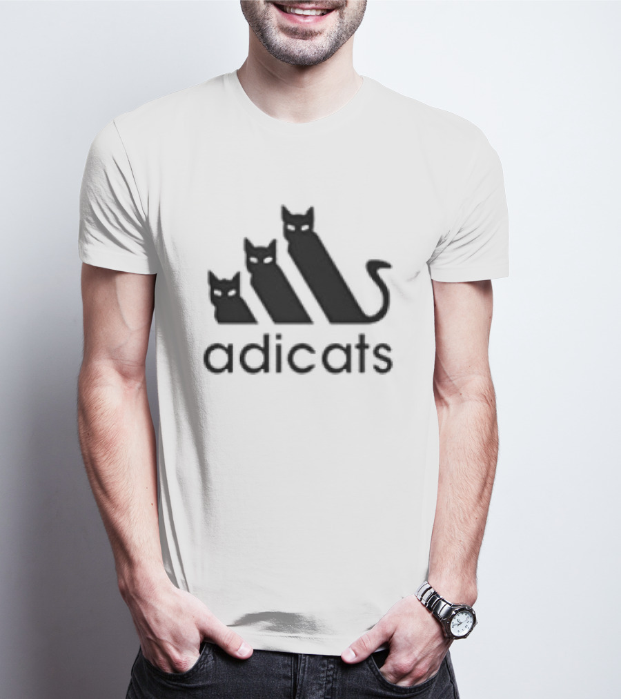 Adicats Funny Cat Lover Parody Catdad Catmom Joke T-Shirt