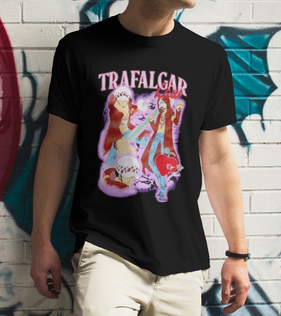 Trafalgar Law Op Op Fruit Collage Character Pose Series T-Shirt