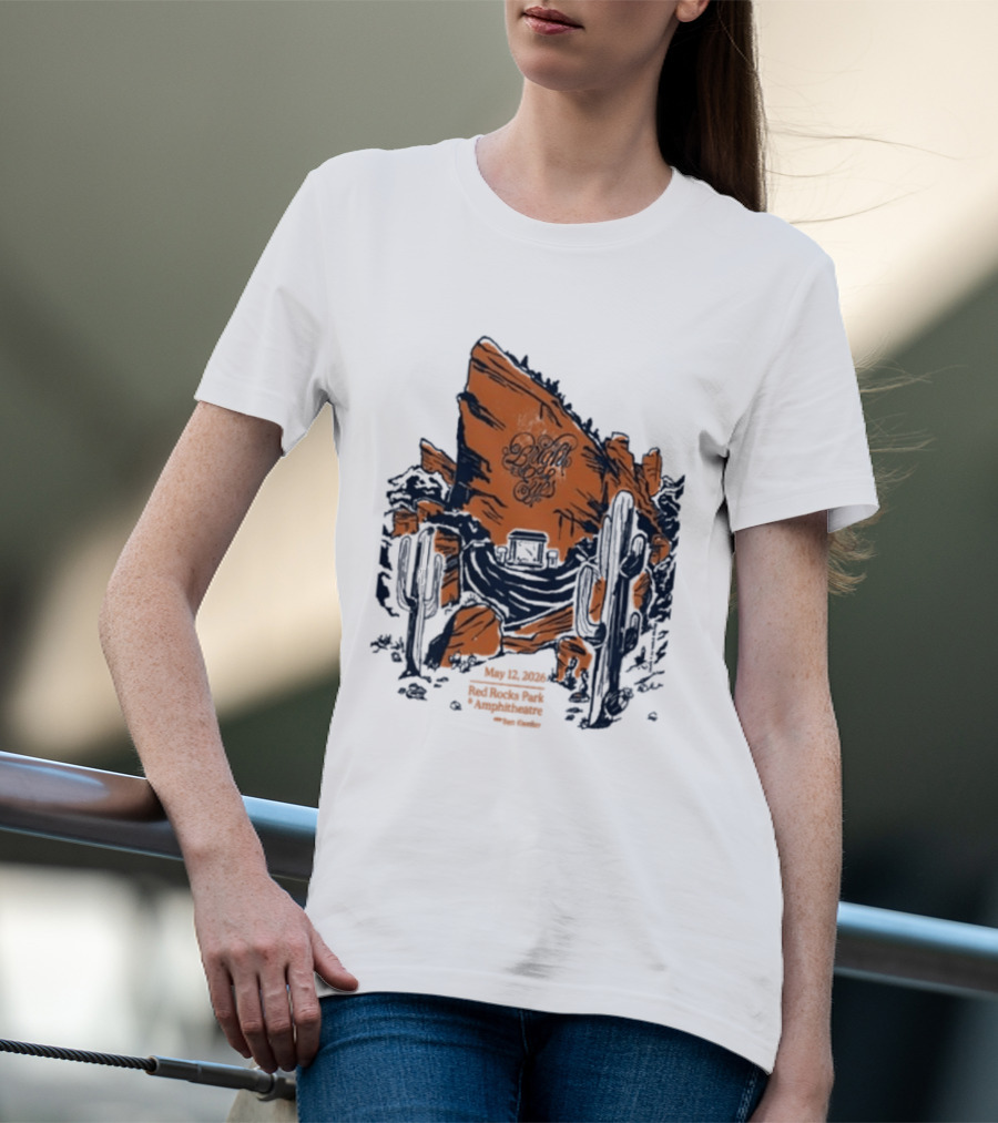 Bright Eyes Red Rocks May 12 2026 Concert Event T-Shirt