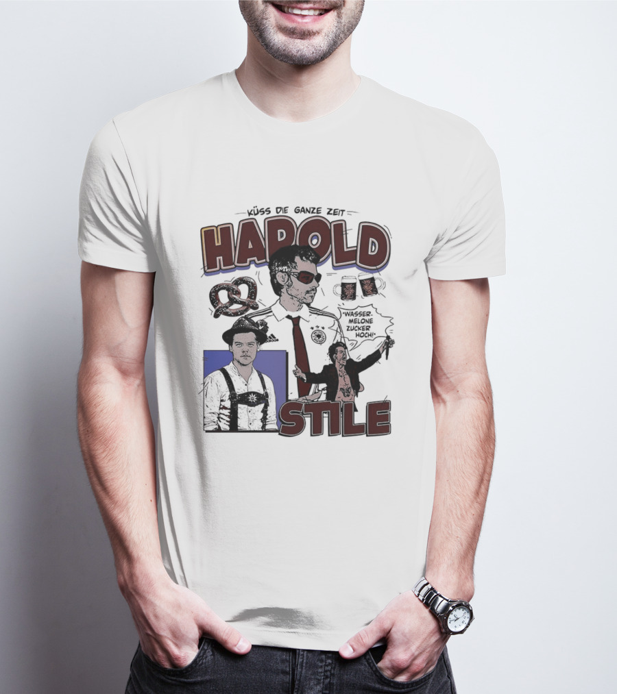 Harold Stile Oktoberfest Pretzel Beer Traditional Outfit T-Shirt