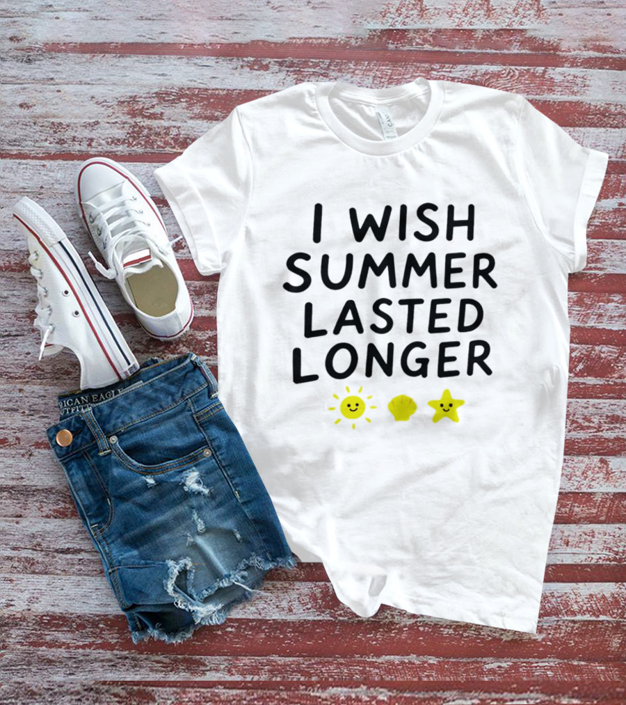 I Wish Summer Lasted Longer Sun Shell Star T-Shirt