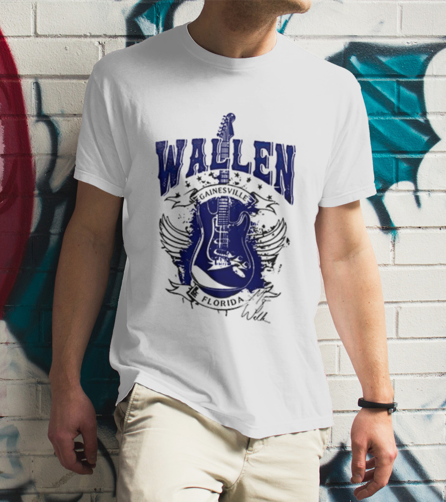 Morgan Wallen Gainesville Florida Guitar Wings T-Shirt