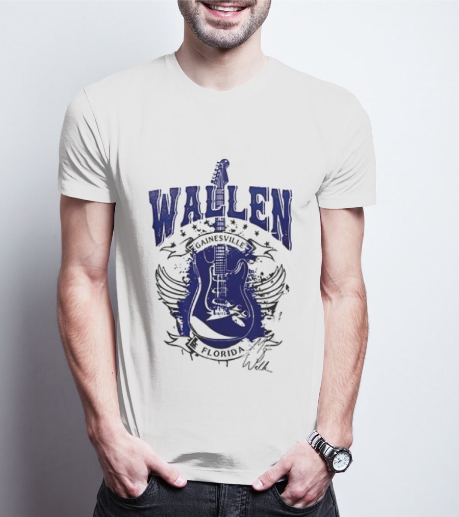 Morgan Wallen Gainesville Florida Guitar Wings T-Shirt