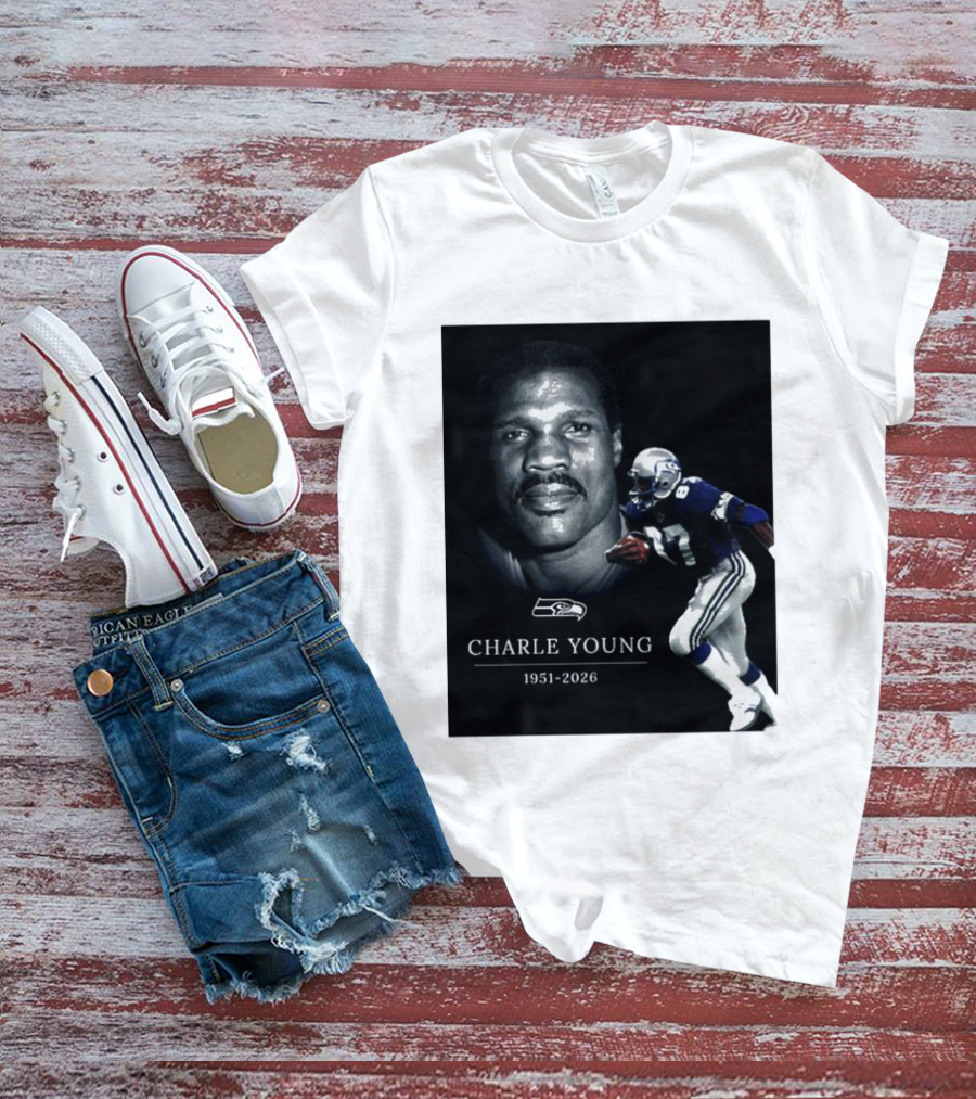 Seattle Seahawks Charle Young 1951 2026 Remembrance T-Shirt