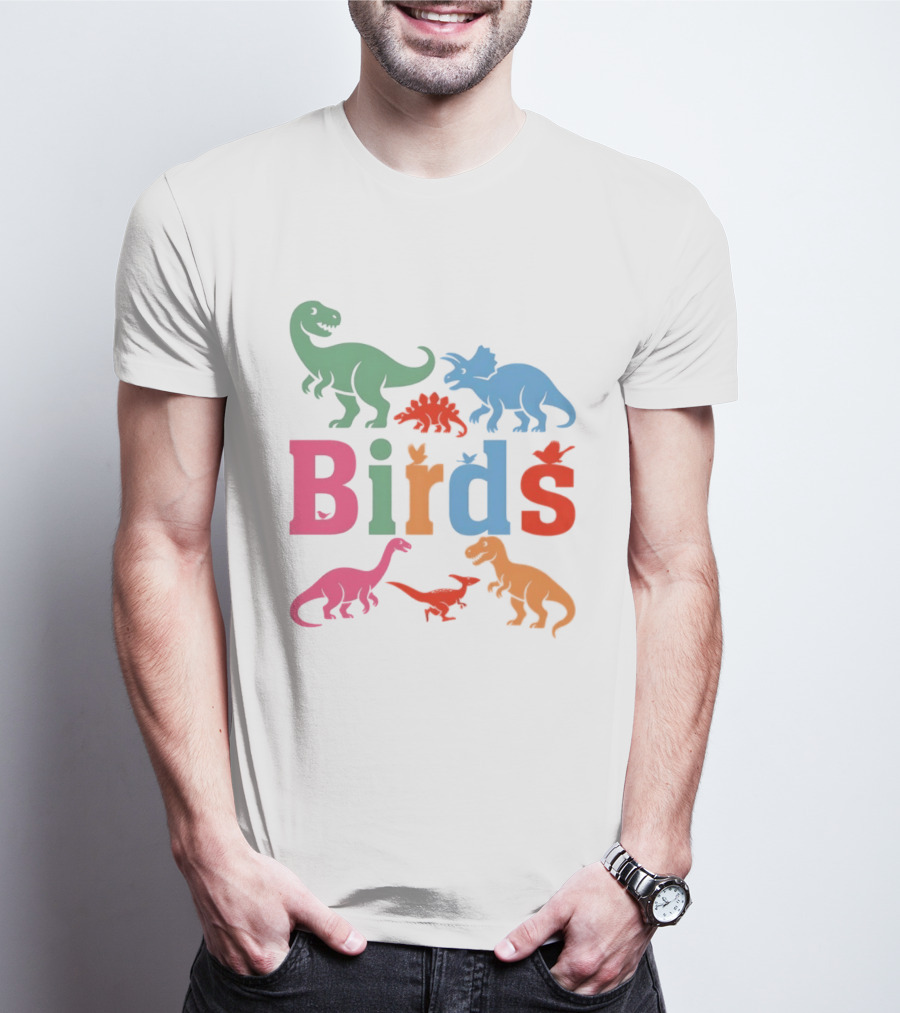 Birds Dinosaurs Colorful Dinosaur T-Shirt