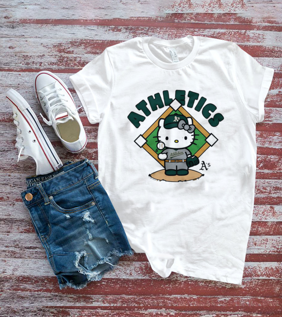 Hello Kitty Athletics A's Baseball T-Shirt