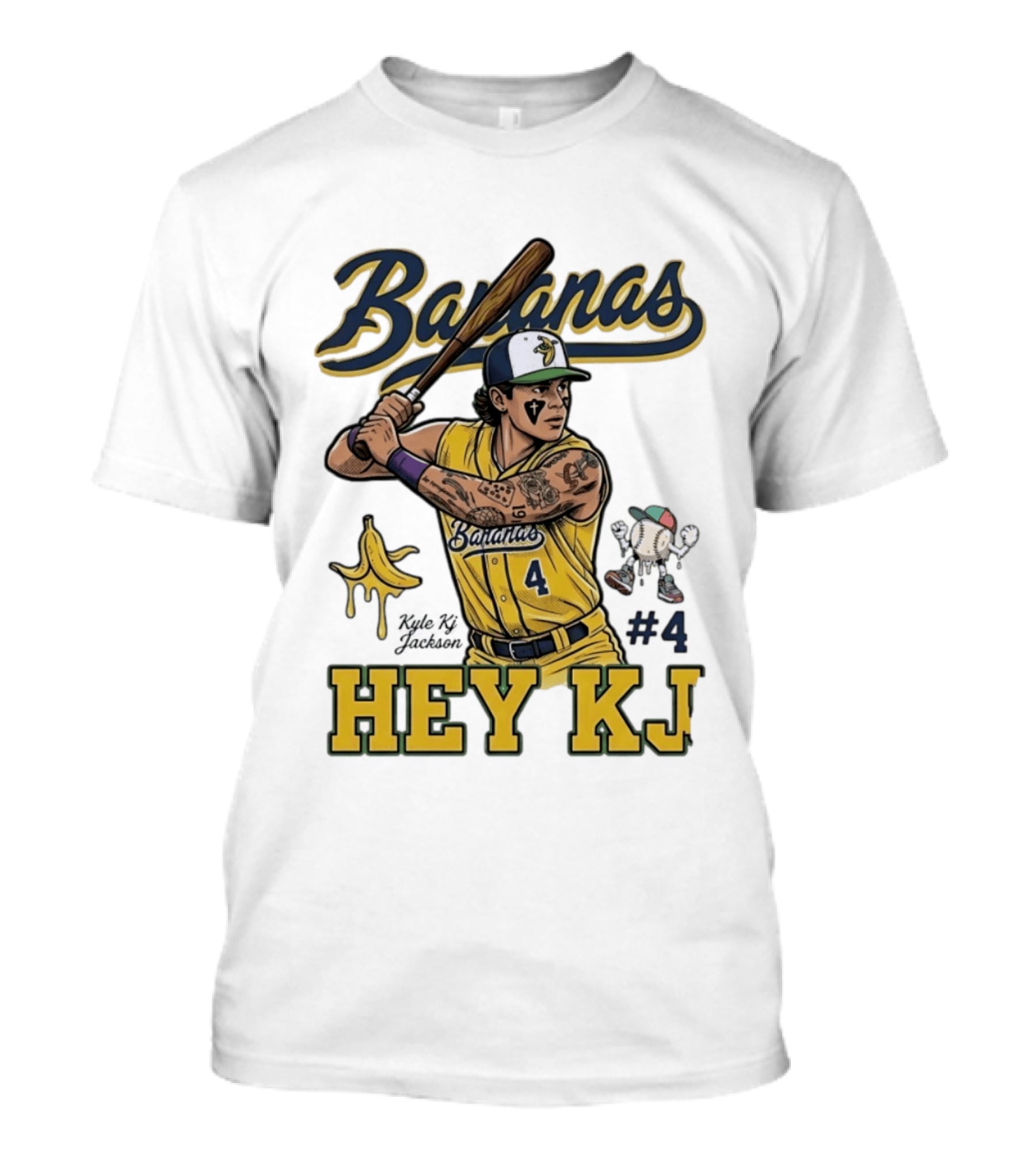 Bananas Kyle Kj Jackson Number 4 Hey KJ T-Shirt