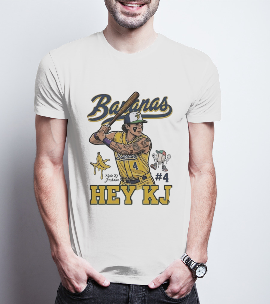 Bananas Kyle Kj Jackson Number 4 Hey KJ T-Shirt