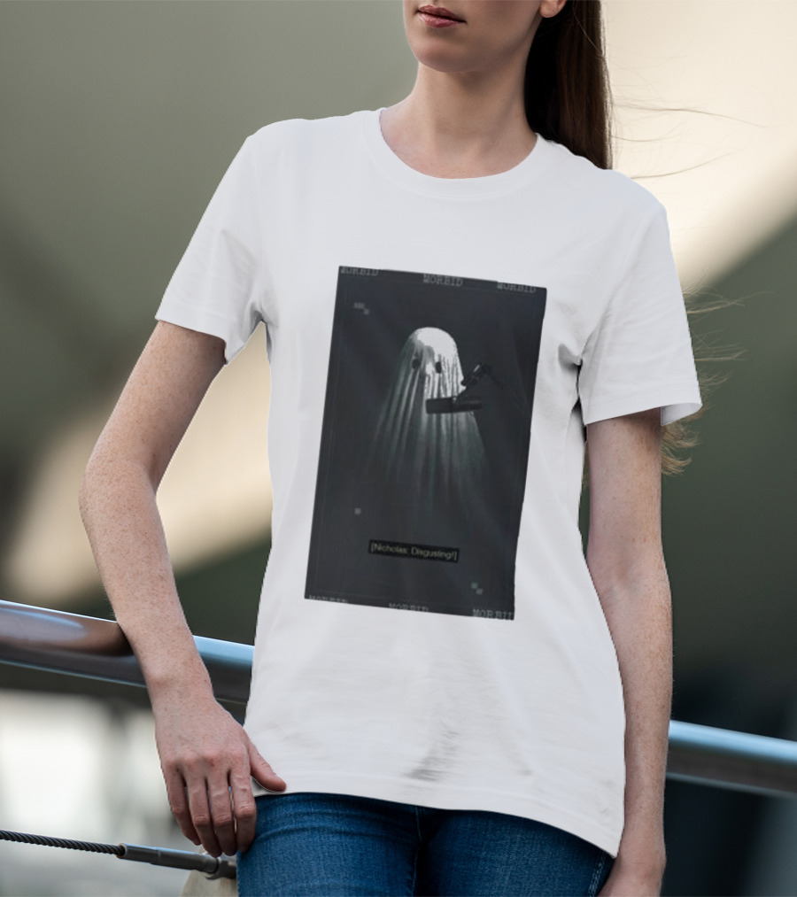 Morbid Nicholas Disgusting Ghost With Microphone T-Shirt