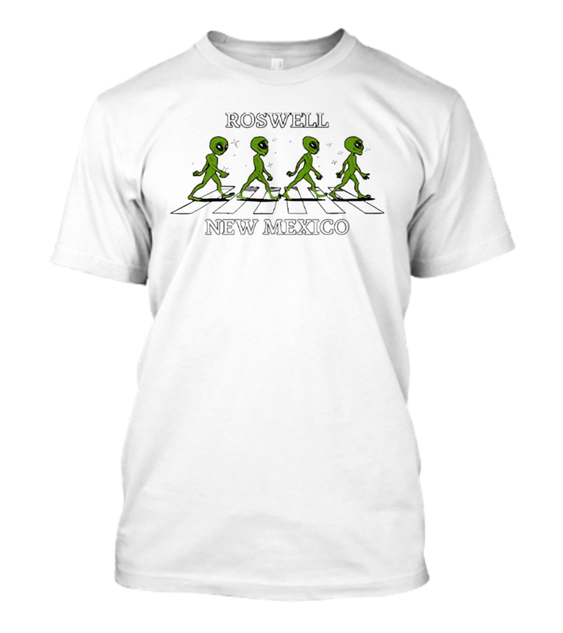 Roswell New Mexico Alien Crossing Abbey Road Beatles T-Shirt