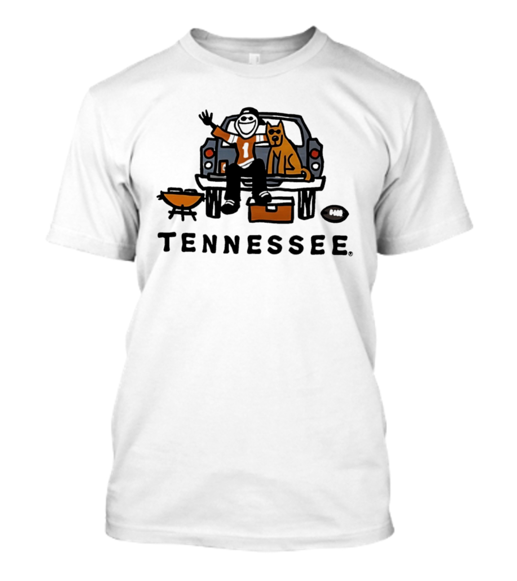 Tennessee Football Tailgate With Number One And Smokey Dog T-Shirt