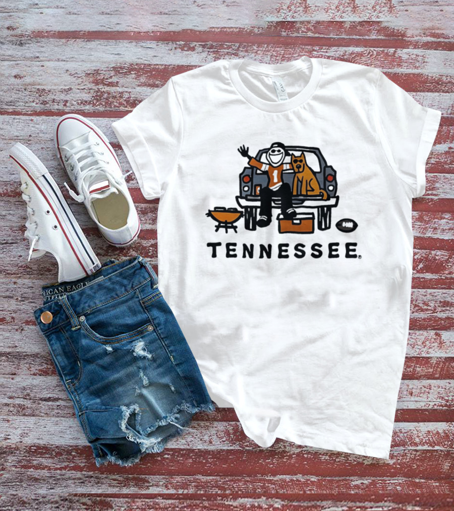 Tennessee Football Tailgate With Number One And Smokey Dog T-Shirt