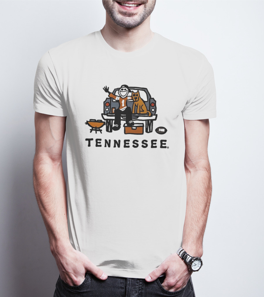Tennessee Football Tailgate With Number One And Smokey Dog T-Shirt