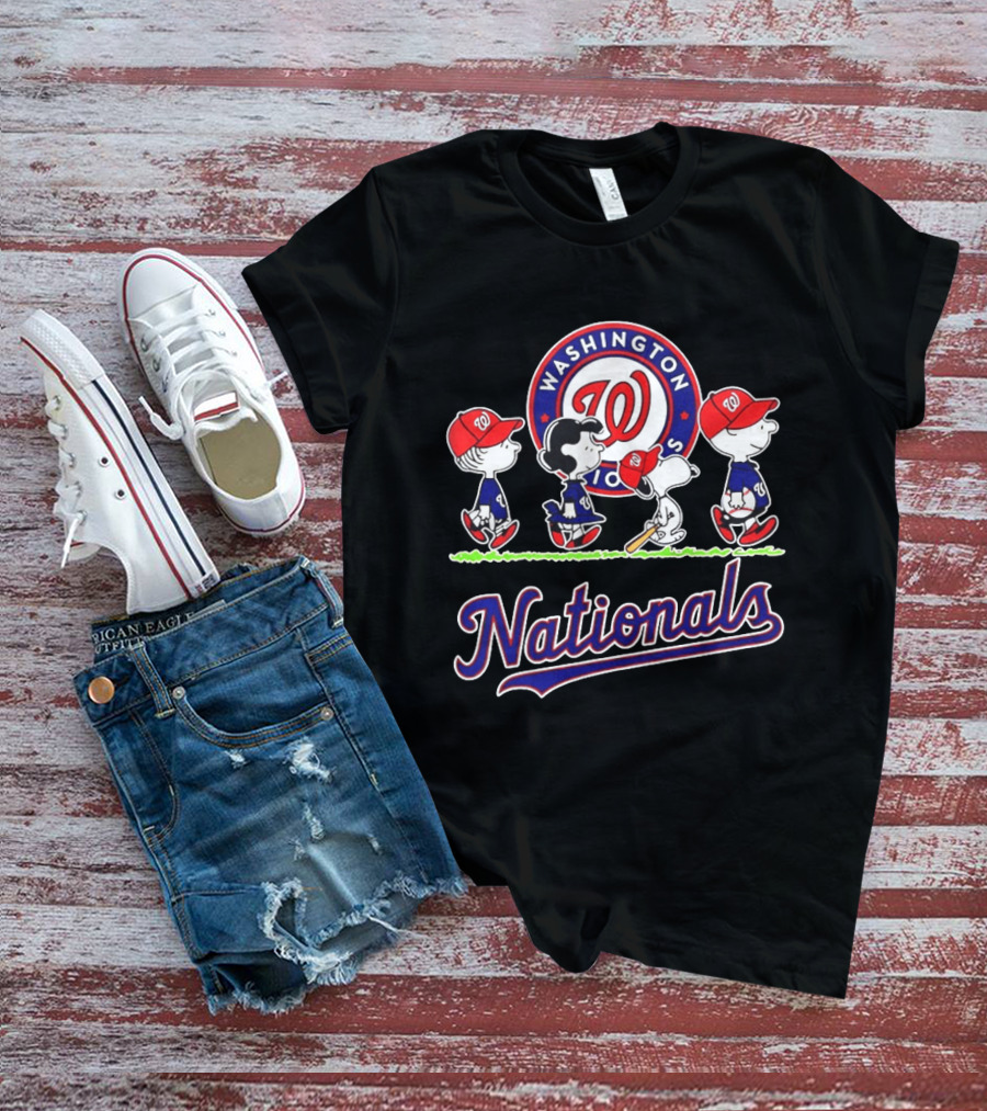 Snoopy Charlie Brown Linus Lucy 2026 Washington Nationals T-Shirt